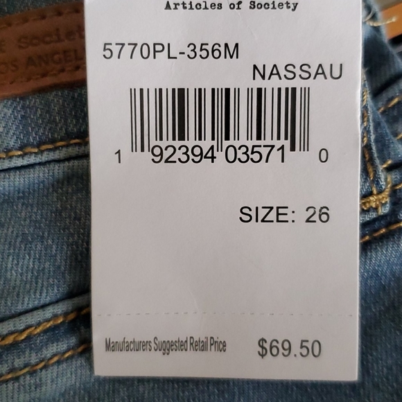 Articles of Society Women's Blue Denim Classic Skinny Jean's - Size 26/28 - Picture 6 of 7